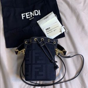 SOLD❌ Fendi FF Monogram Mini Mon Tresor Bucket Bag